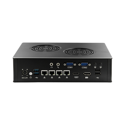 İyi fiyat Windows 11 Pro Endüstriyel Mini PC Intel Xeon-D D-1581 Bilgisayarlar 4 LAN Çift Video HDMI DP 4K çevrimiçi