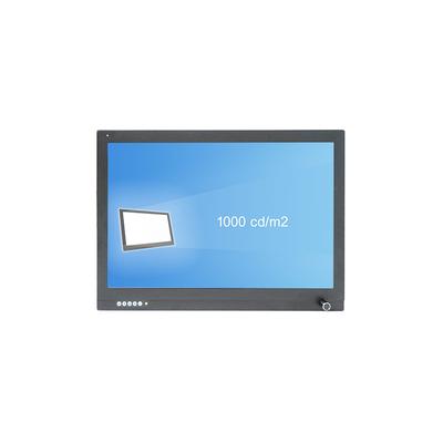 İyi fiyat 2mm Temperli Cam ile Işık Sensörü Dimmer Yüksek Parlaklık LCD Monitör IP65 çevrimiçi