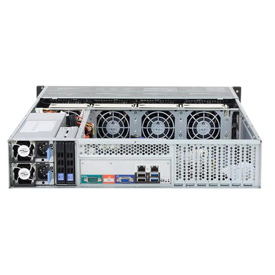100-240 V AC IN 2u Rack NAS Sunucusu 16 DDR4 yuvası ile 4 PCI-E3.0X16 yuvası 2 PCI-E3.0X8 yuvası 12 3.5 SATA Bayları