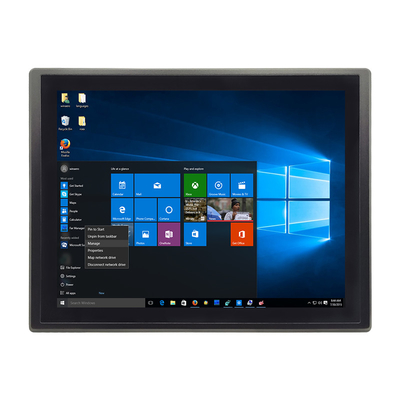 Toz Geçirmez Endüstriyel Dokunmatik Panel PC, Hepsi Bir Arada Sağlam 17 inç 400cd / m2 Parlaklık
