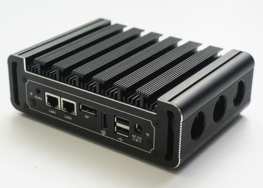 İyi fiyat Alüminyum Malzeme Endüstriyel Mini PC Intel i3 6100U Çift Çekirdekli 2.3GHz 2 LAN Bağlantı Noktası çevrimiçi