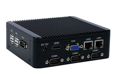 İyi fiyat 4 COM RS232 Endüstriyel Fansız Mini PC Fansız Gömülü Bilgisayar Giriş Çıkış Terminali Için 6 USB çevrimiçi