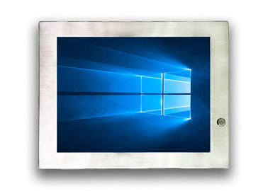 Endüstriyel Paslanmaz Çelik Panel PC 12 inç Suya Dayanıklı IP67 5 Telli Dirençli Dokunmatik