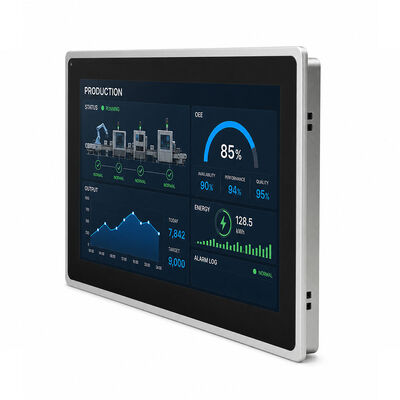 İyi fiyat 1000 Nit Parlaklık ve Dış Mekan Kullanımı İçin IP65 Su Geçirmez Dokunmatik Ekrana Sahip Fansız Endüstriyel Panel PC çevrimiçi