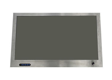 İyi fiyat Parlaklık Kontrol Düğmesi ile Suya Dayanıklı 24 '' Paslanmaz Çelik Monitör Muhafaza Ön IP65 çevrimiçi