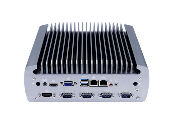 20W Çift HDMI VGA Fansız Masaüstü Mini Bilgisayar Intel Core i7 8700T